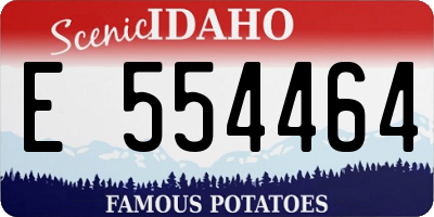 ID license plate E554464