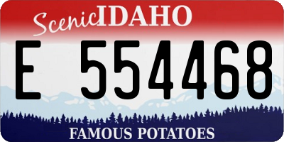 ID license plate E554468