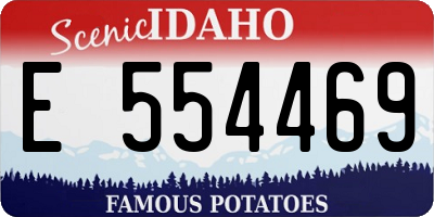 ID license plate E554469