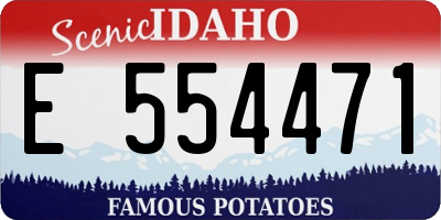 ID license plate E554471