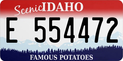 ID license plate E554472