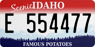 ID license plate E554477