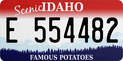 ID license plate E554482