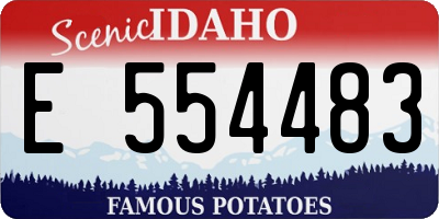 ID license plate E554483