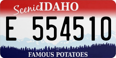 ID license plate E554510