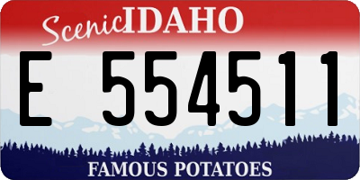 ID license plate E554511
