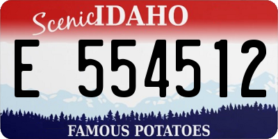 ID license plate E554512