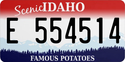 ID license plate E554514