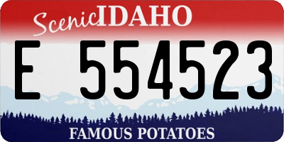 ID license plate E554523