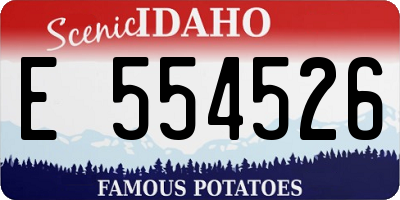ID license plate E554526