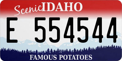 ID license plate E554544