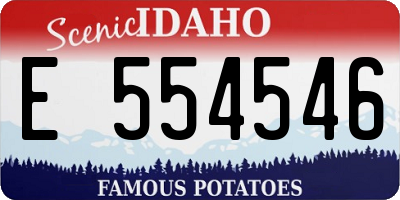 ID license plate E554546