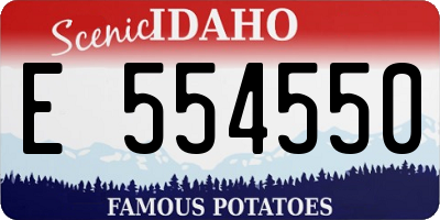 ID license plate E554550
