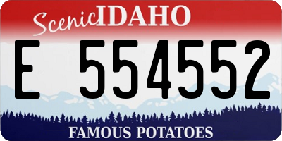 ID license plate E554552