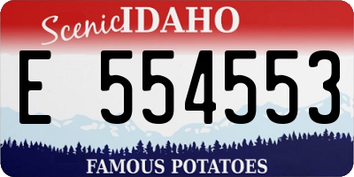 ID license plate E554553