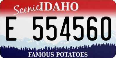 ID license plate E554560