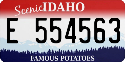 ID license plate E554563