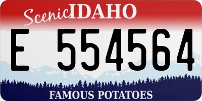 ID license plate E554564