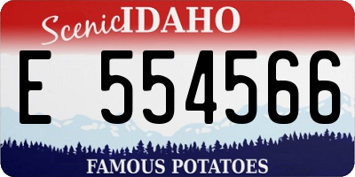 ID license plate E554566
