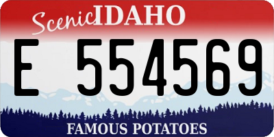 ID license plate E554569