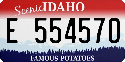 ID license plate E554570