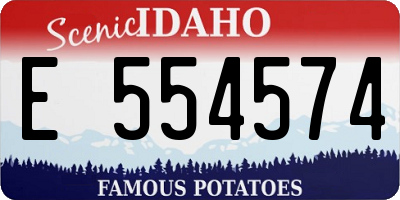 ID license plate E554574