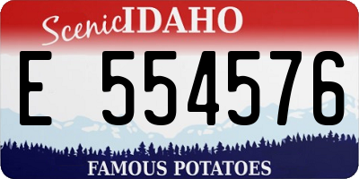 ID license plate E554576