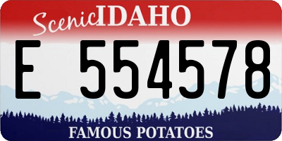 ID license plate E554578