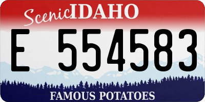ID license plate E554583