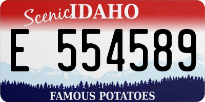 ID license plate E554589
