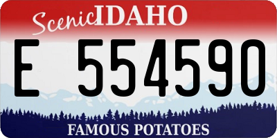 ID license plate E554590