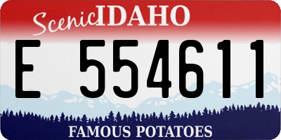 ID license plate E554611