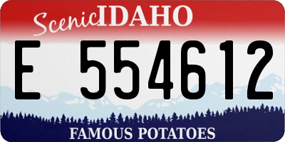 ID license plate E554612