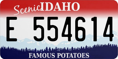 ID license plate E554614