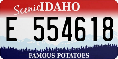 ID license plate E554618