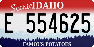 ID license plate E554625
