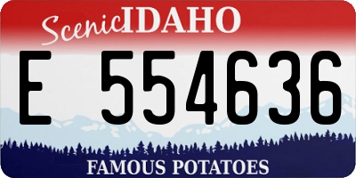 ID license plate E554636