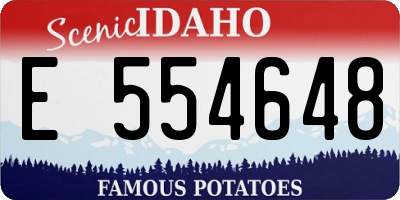 ID license plate E554648