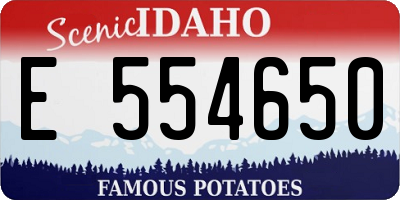 ID license plate E554650