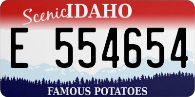 ID license plate E554654