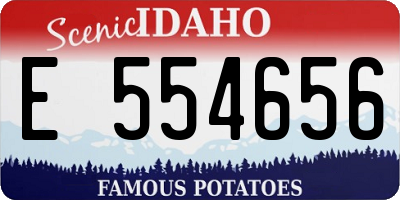 ID license plate E554656