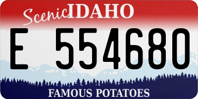 ID license plate E554680