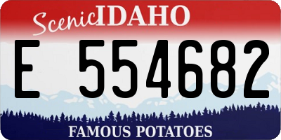 ID license plate E554682