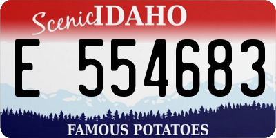 ID license plate E554683