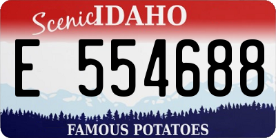 ID license plate E554688