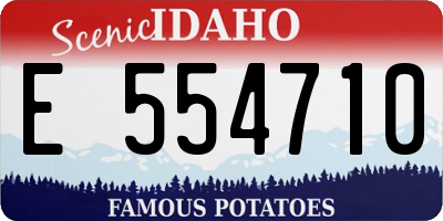 ID license plate E554710