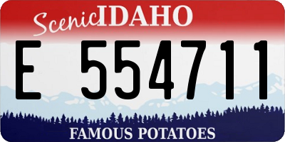 ID license plate E554711
