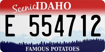 ID license plate E554712