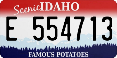 ID license plate E554713