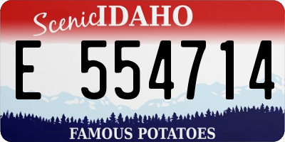 ID license plate E554714
